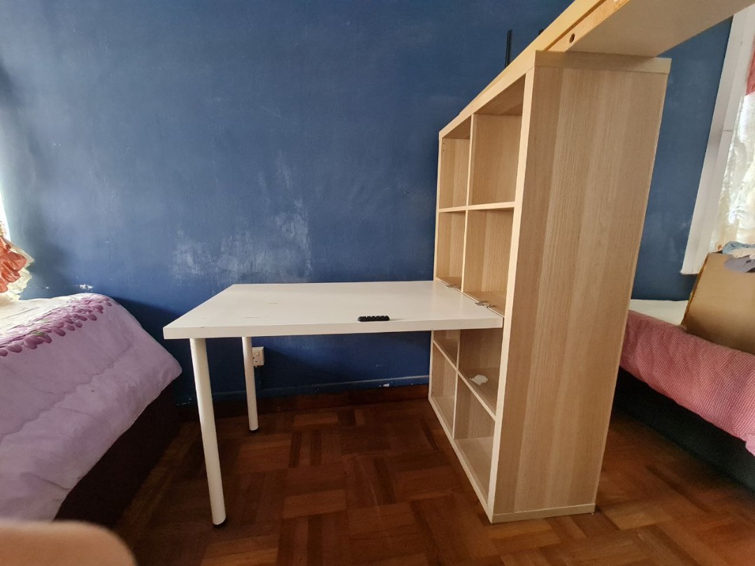 IKEA KALLAX LINNMON DESK SHELF Combo LACK Wall Shelves