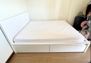 Ikea Malm Bed with 4 storage