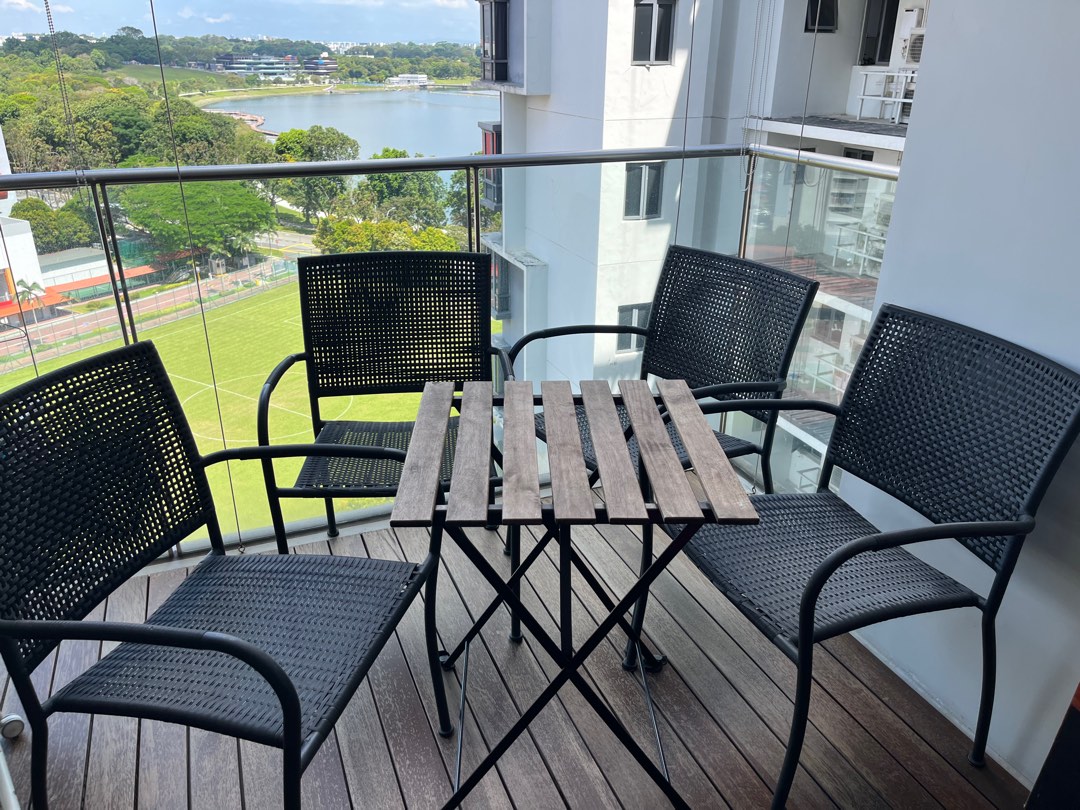 IKEA outdoor table and chairs, Furniture & Home Living, Outdoor