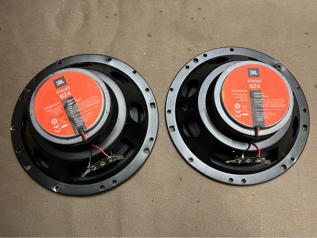 JBL Stage2 624 6.5" 240W 2-Way Component Speakers - Front Door Upgrade For 2001-2007 Toyota Sequoia (Non-JBL Factory Systems)