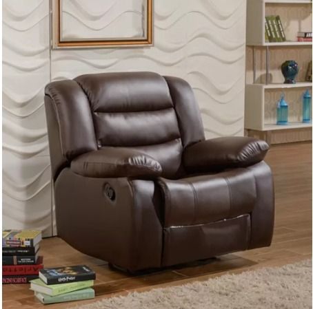 Beaumont grey leather recliner sofa cheap
