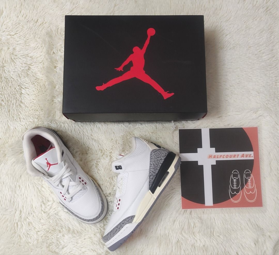 cement 3 jordans white