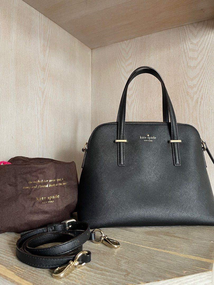 Kate Spade Cedar Street Maise Black bag, Luxury, Bags & Wallets on Carousell
