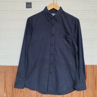 Kemeja Flanel Uniqlo basic Navy