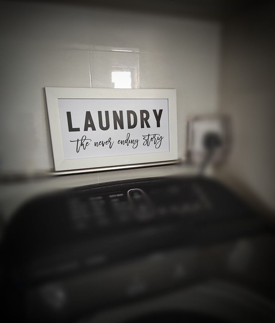 Laundry frame deco, Furniture & Home Living, Home Decor, Wall Decor on