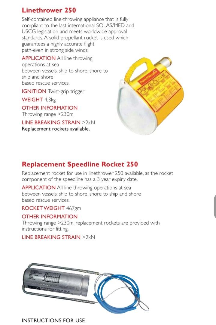 LINETHROWER LINE THROWER 250 and Replacement SPEEDLINE Rocket 250 for ...