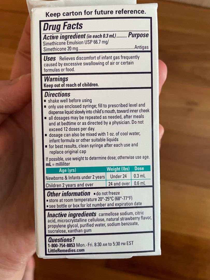Little remedies gas drops ingredients on sale