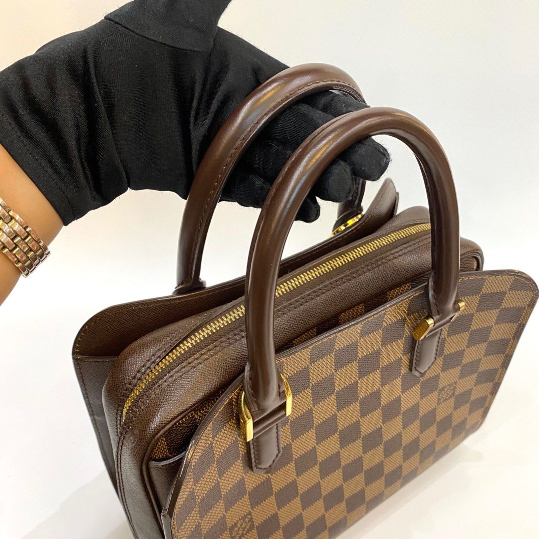 LOUIS VUITTON Triana _ Damier Ebene/PVC/BRW/Brown//Total Pattern/Handbag,  Luxury, Bags & Wallets on Carousell