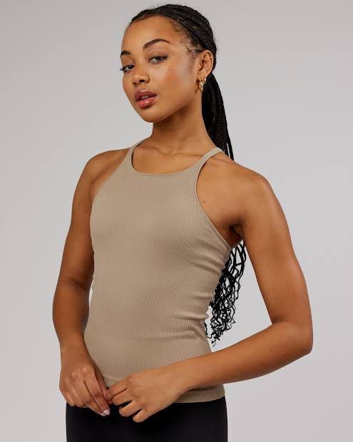 LSKD - Ribbed Seamless Tank with built in bra, Women's Fashion, Clothes on  Carousell