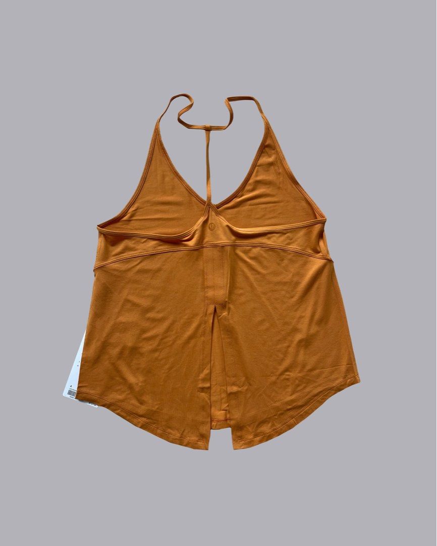 Lululemon Modal-Silk Yoga Tank Top 8 Autumn Orange - $42 New