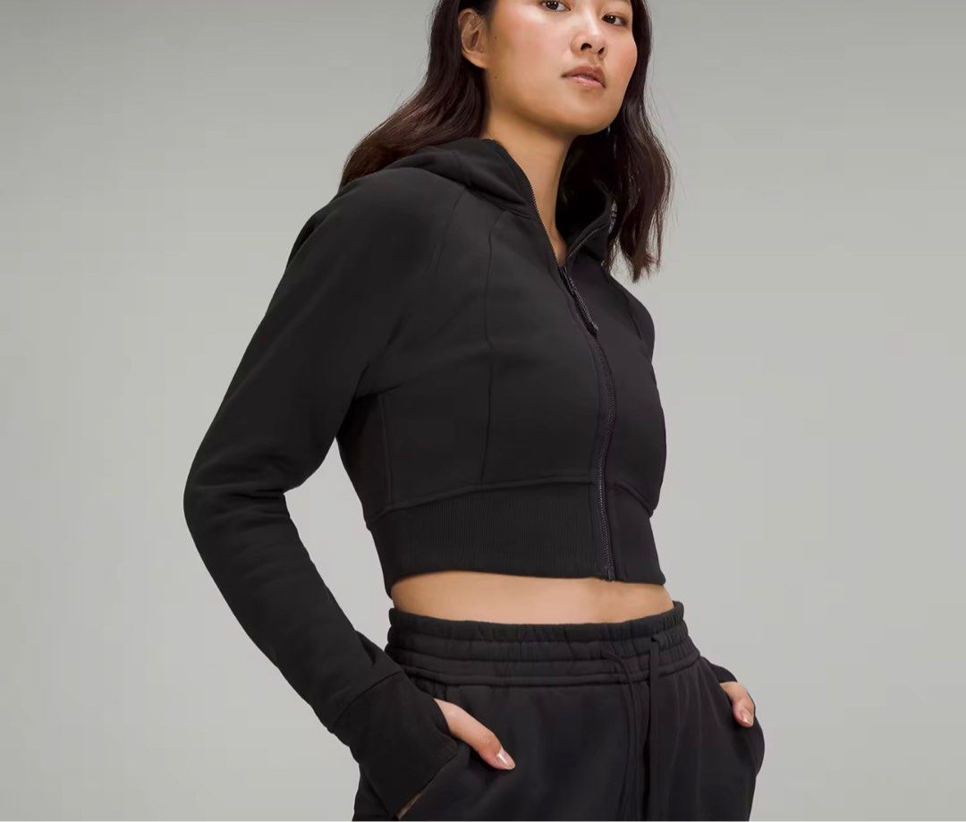 Lululemon Women s Scuba Full zip cropped hoodie Women s Fashion Coats Jackets and Outerwear on Carousell