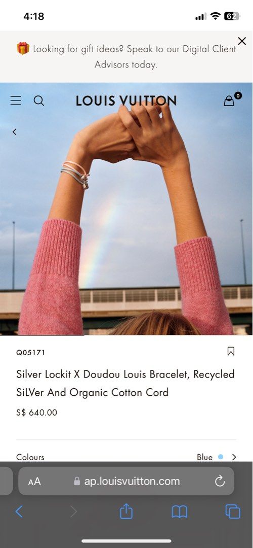 Hypebae, Louis Vuitton x UNICEF: Silver Lockit Bracelet