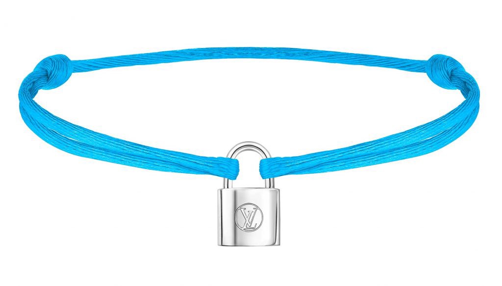 Louis Vuitton x UNICEF Lockit Sterling Silver Blue Cord Adjustable Bracelet  Louis Vuitton | The Luxury Closet