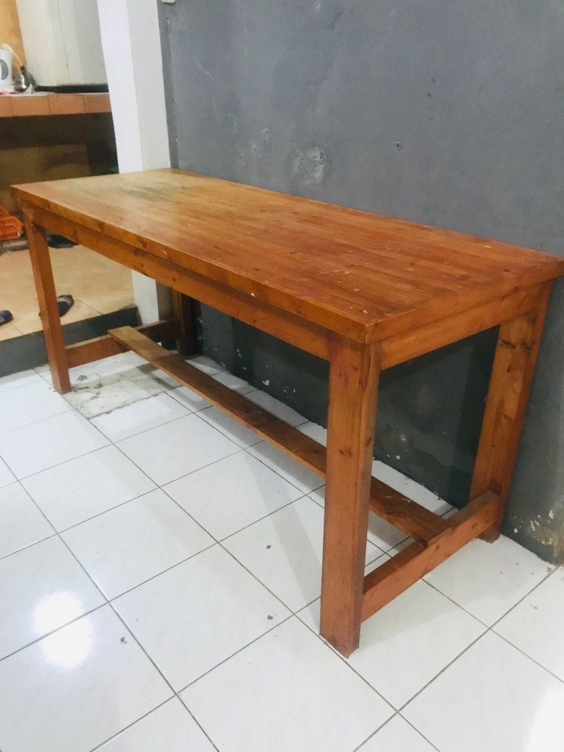Meja Kayu jati belanda, Perabotan Rumah di Carousell