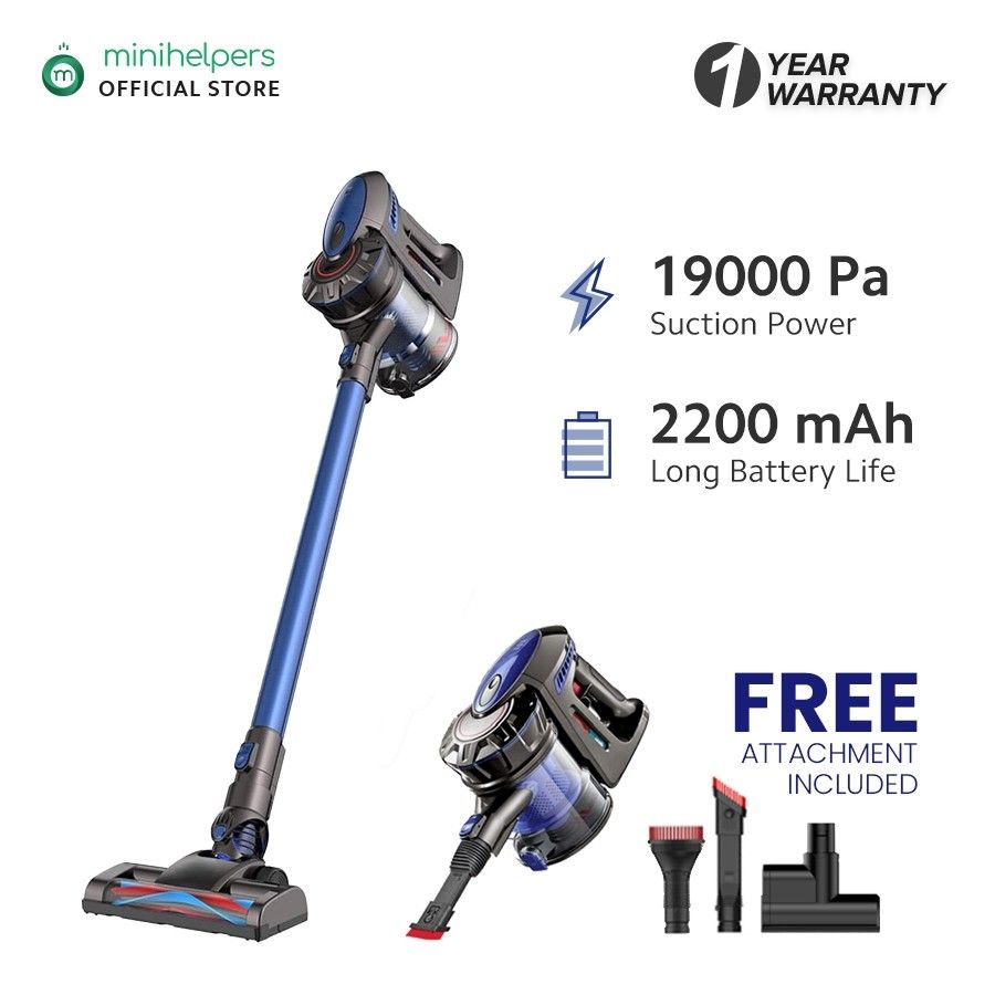 Minihelpers SGP8 Blue 19KPa 45mins Turbo Cordless Vacuum Cleaner TV Home Appliances Vacuum Cleaner Housekeeping on Carousell