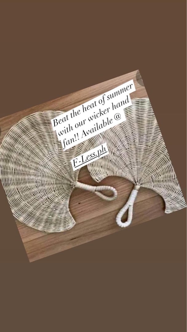 Native wicker Hand fan on Carousell