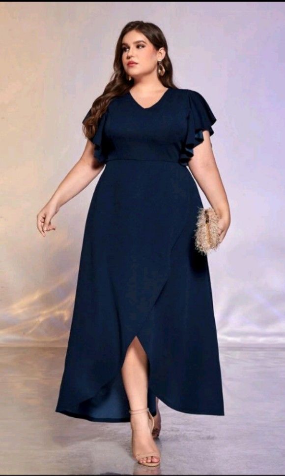 Navy blue dress for chubby discount