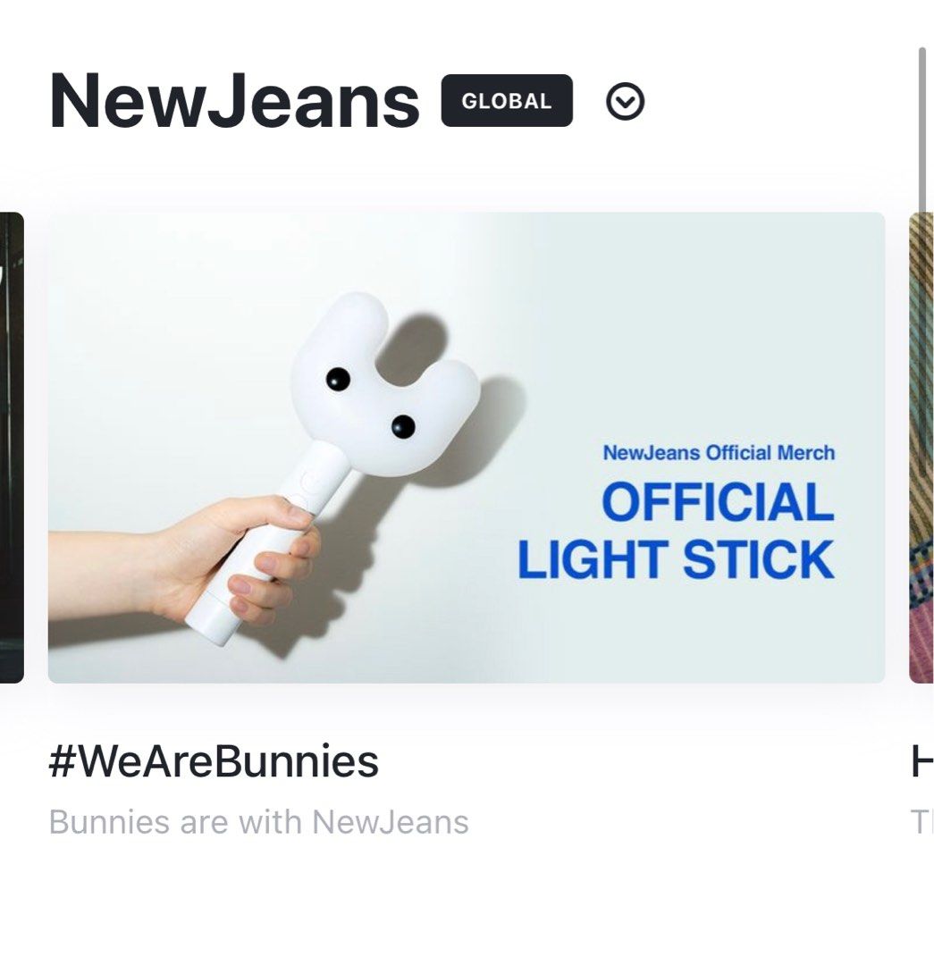 NEWJEANS Official Lightstick, Hobbies & Toys, Memorabilia ...
