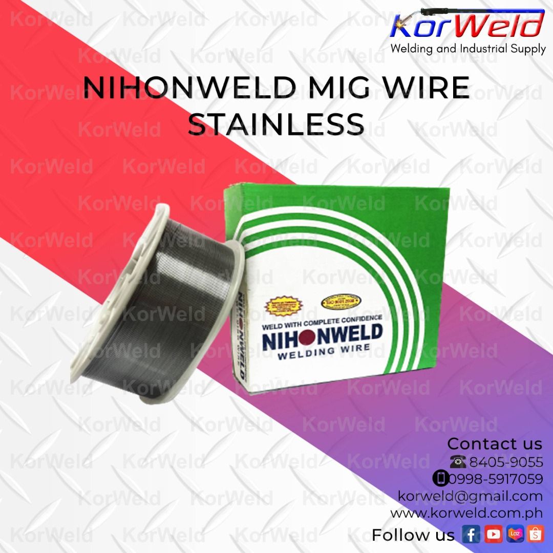 Nihonweld Mig Wire Stainless (Category: Construction Tools & Equipment) located in Manila. Submitted by korweldinc (Listing ID 1223464263, Image 2). Description: Nihonweld Mig Wire Stainless Available Sizes : 0.8mm 0.9mm 1.0mm 1.2mm KORWELD INC. Contact Numbers : Mobile : 0998-591-7059 Landline : 8354-9375 / 8405-9055 Manila Showroom and Service Center: 2387 Sergio Osmena Highway, San Andres, Manila Laguna Branch : Paciano Rizal, Calamba City, La