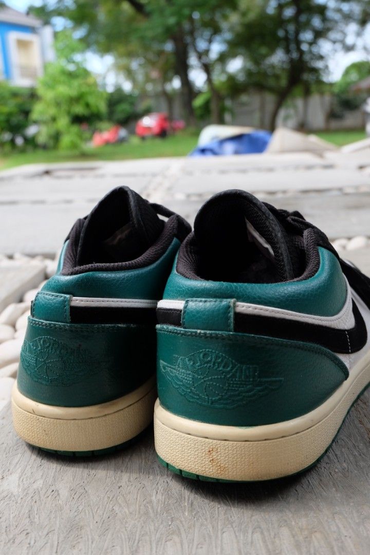 Nike Air Jordan 1 Low Mystic Green Size 45 Made in Vietnam, Fesyen