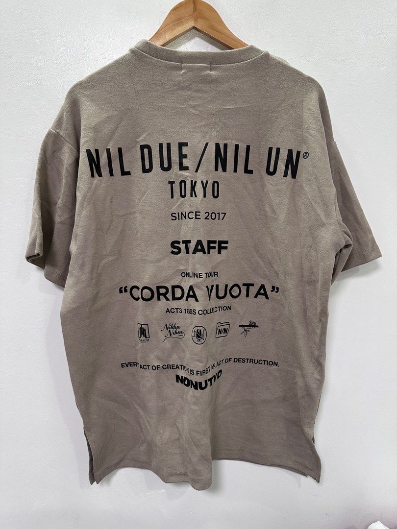 NIL DUE/NIL UN TOKYO | Staffs Sweat Big Tee, Men's Fashion, Tops