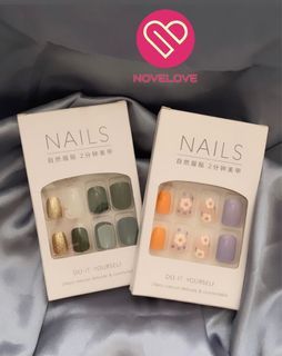 GRATIS ‼️ Novelove - Nails fake 24pcs / kuku palsu / nail art / kutek / manicure art / sticker nail