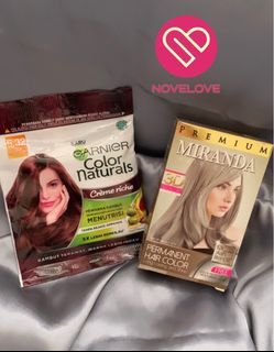 GRATIS ‼️ Novelove - Semir rambut / cat rambut / hair color / garnier hair color / garnier coklat caramel / 5.32 coklat caramel / garnier hair color sachet / miranda hair color / miranda Ash blonde / permanen hair color