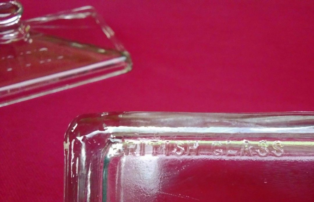 Old glass butter container, Hobbies & Toys, Collectibles & Memorabilia