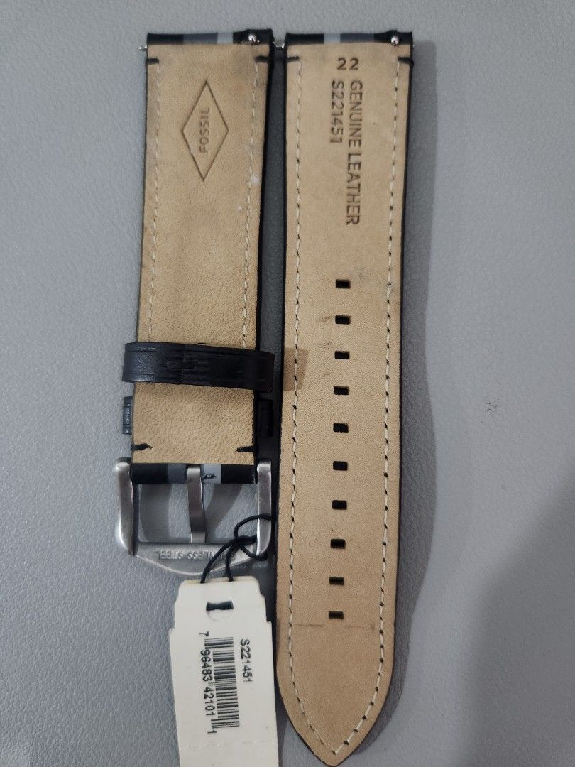 Original Fossil 22 mm Multi Coloured Leather Strap