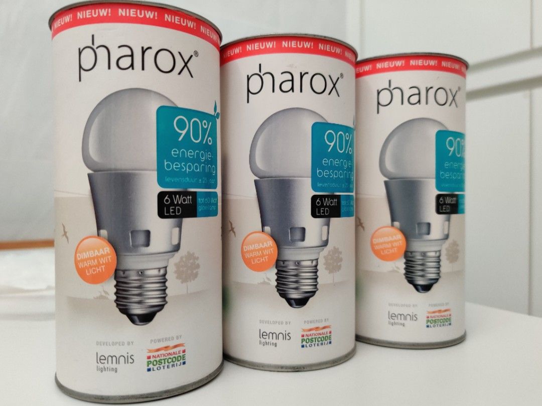Viool landinwaarts instant Pharox LED 燈(暖光白6W) 節能燈3個, 傢俬＆家居, 燈飾及風扇, 燈飾- Carousell
