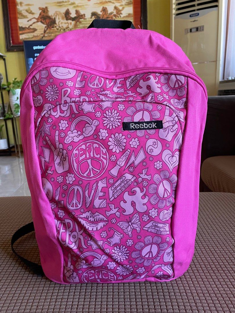 Pink Reebok backpack, Women's Fashion, Bags & Wallets, Backpacks on