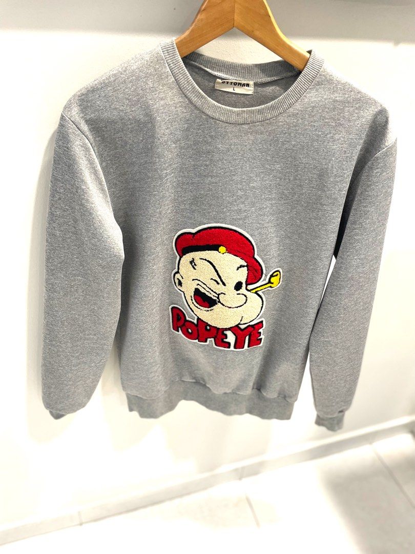 Popeye Sweater, Men's Fashion, Coats, Jackets and Outerwear on Carousell