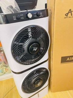 PORTABLE AIR COOLER FAN..
7L Water Tank
Three-Wind Speed 
12 hours timer
2 ice box accessories