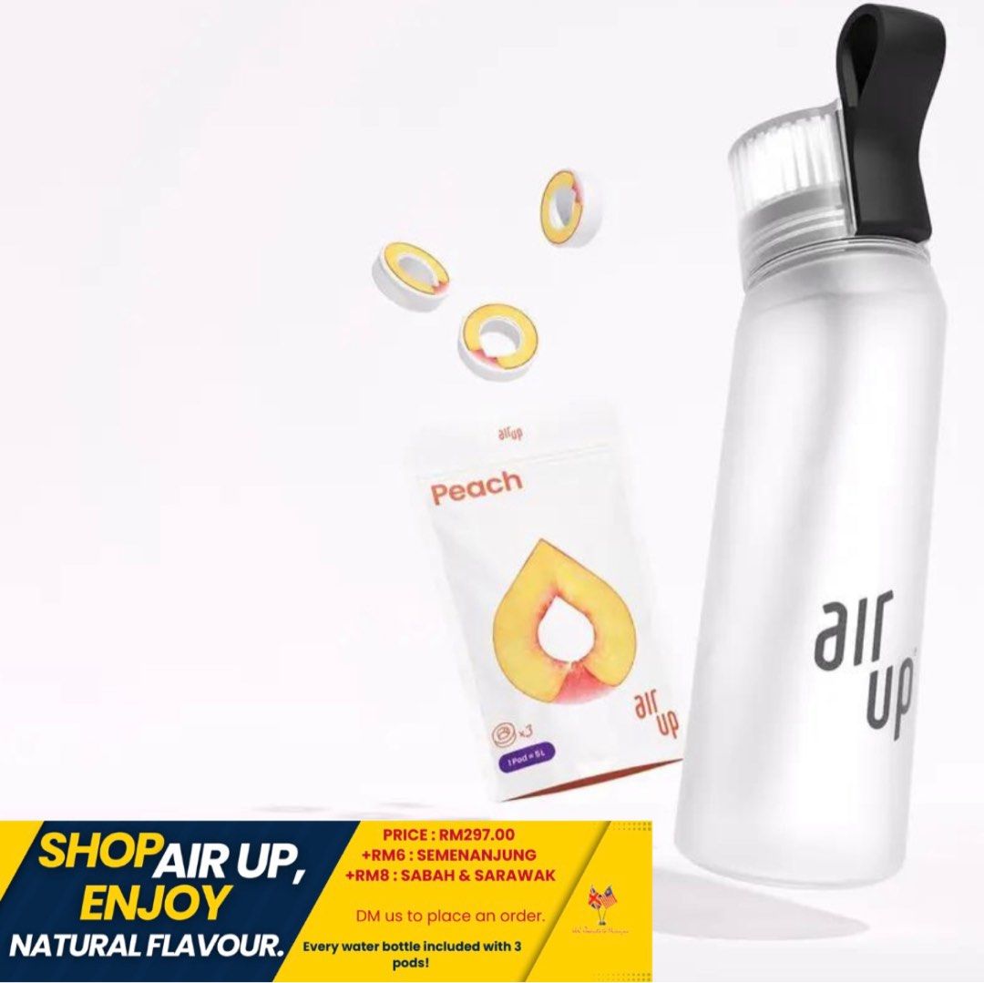 air up, Other, Air Up Water Bottle With Peach Flavor Pods Starter Pack