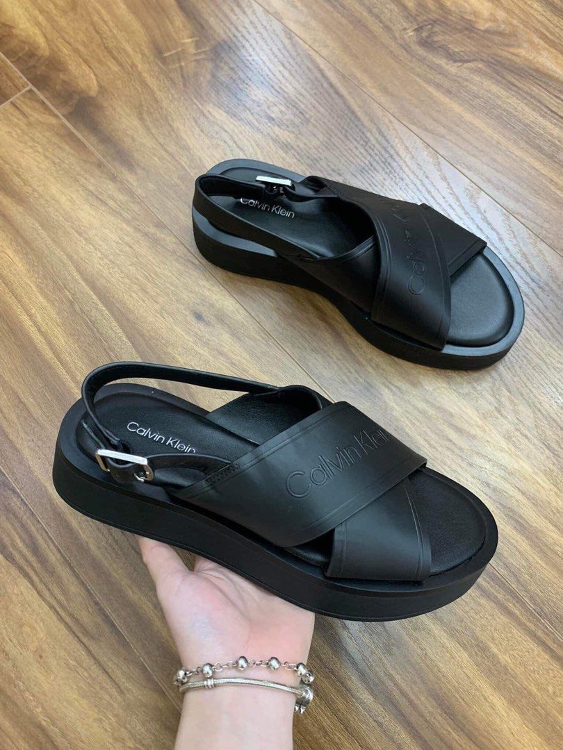 Calvin klein platform sandals hot sale
