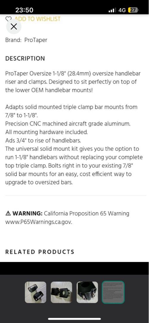 answer protaper 750 riser bar