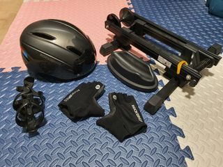Rockbros Helmet/Gloves + Bicycle Stand Bundle