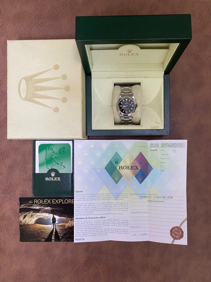 Box N Paper Rolex Explorer 114270 Men's Watch Automatic, Luxury