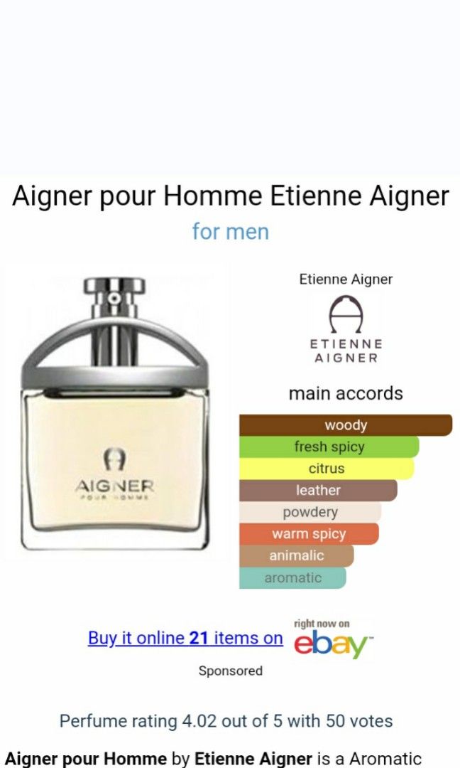 (Sale ramadhan) parfum aigner pour homme