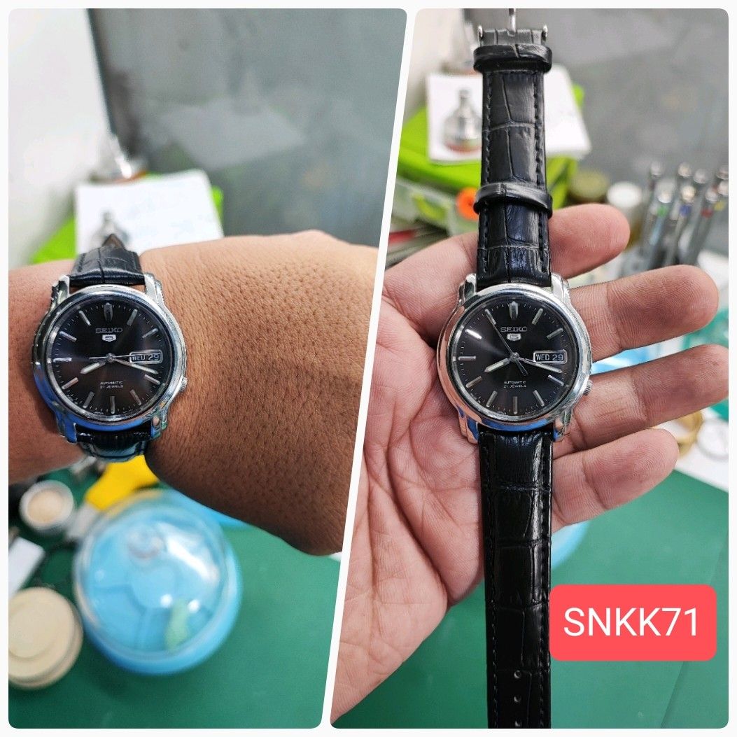 Seiko snkk71 leather sales
