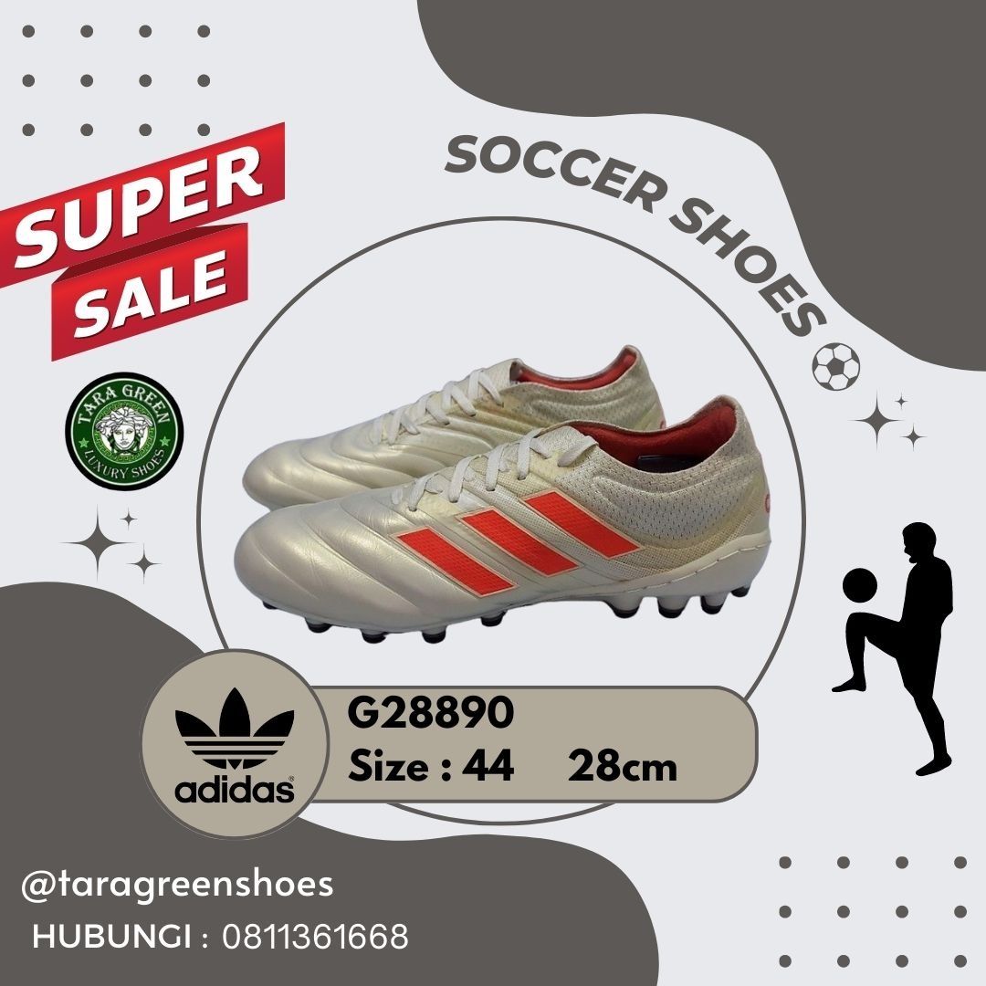 Sepatu Bola Second Adidas Copa 19.1 AG White G28890 Size 44, Olah Raga,  Perlengkapan Olahraga Lainnya di Carousell