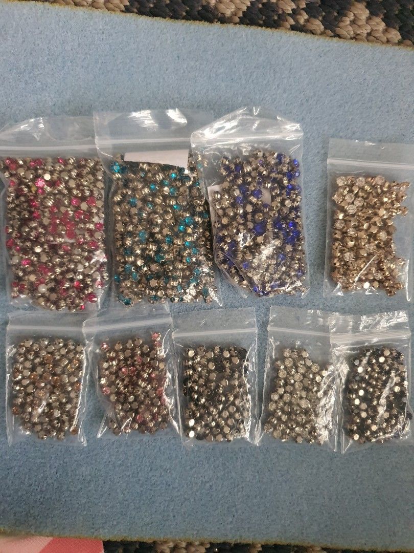 Sew on rhinestones, stones, embroidery crystals, sew on crystals