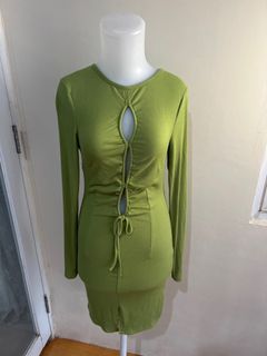 SHEIN summer green mini dress