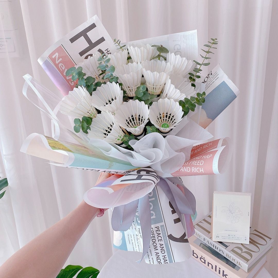 Shuttlecocks Bouquet Badminton Bouquet Bunga Anniversary Valentine Birthday Lee Zii Jia Chong