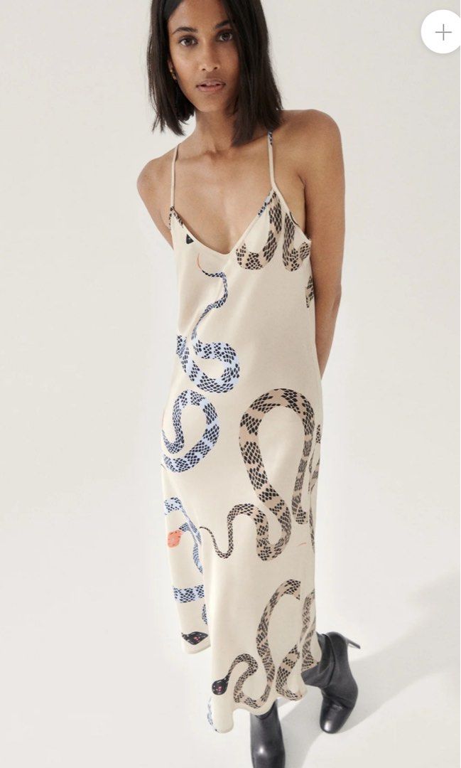 silk laundry snake dress INSTOCK (XS)✨Silk Laundry Hazelnut snake 90s silk slip dress, Women's  Fashion, Dresses & Sets, Dresses on Carousell
