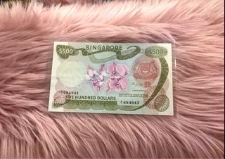 Singapore $500 Orchid Notes / Original paper / GVF
