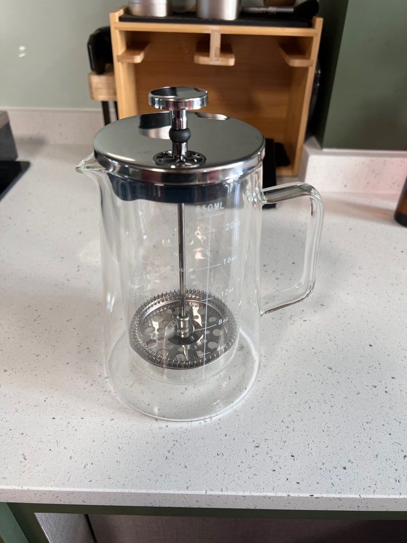 SipMoment Double Wall Glass French Press Coffee Maker Decanter Carafe