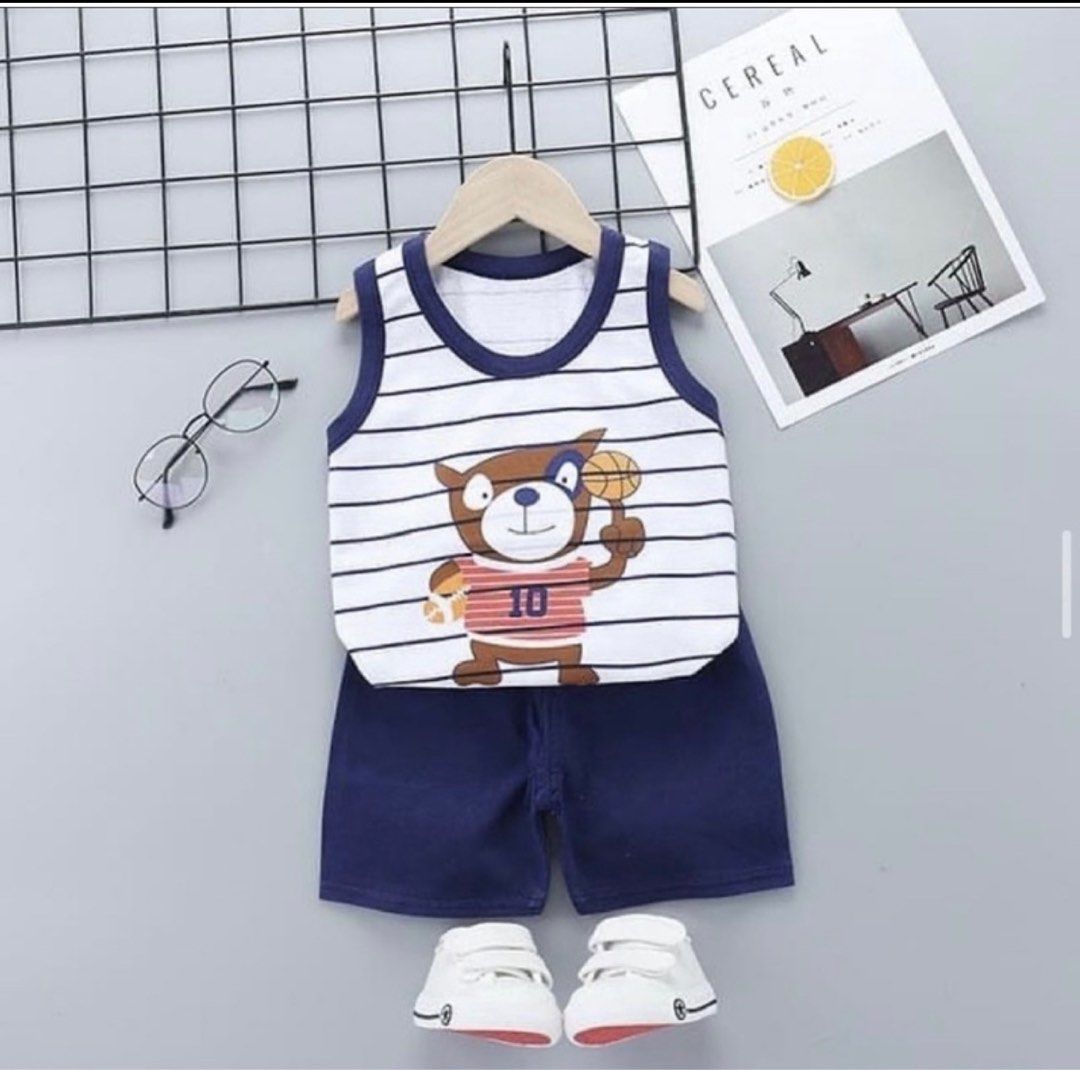 Sleeveless & Shorts 6M 1Y 3Y (Category: Babies & Kids Fashion) located in Pasig City. Submitted by jnet318 (Listing ID 1223439651, Image 1). Description: 👶Cotton Fabric, Soft, Comfortable, Skin friendly and breathable 👶 Double Layered and fixed double line stitches 👶Ziplock packaging Available Size Sleeveless ✅ 55 6-12 mo ✅ 60 1-2 yo ✅ 70 3-4 yo .