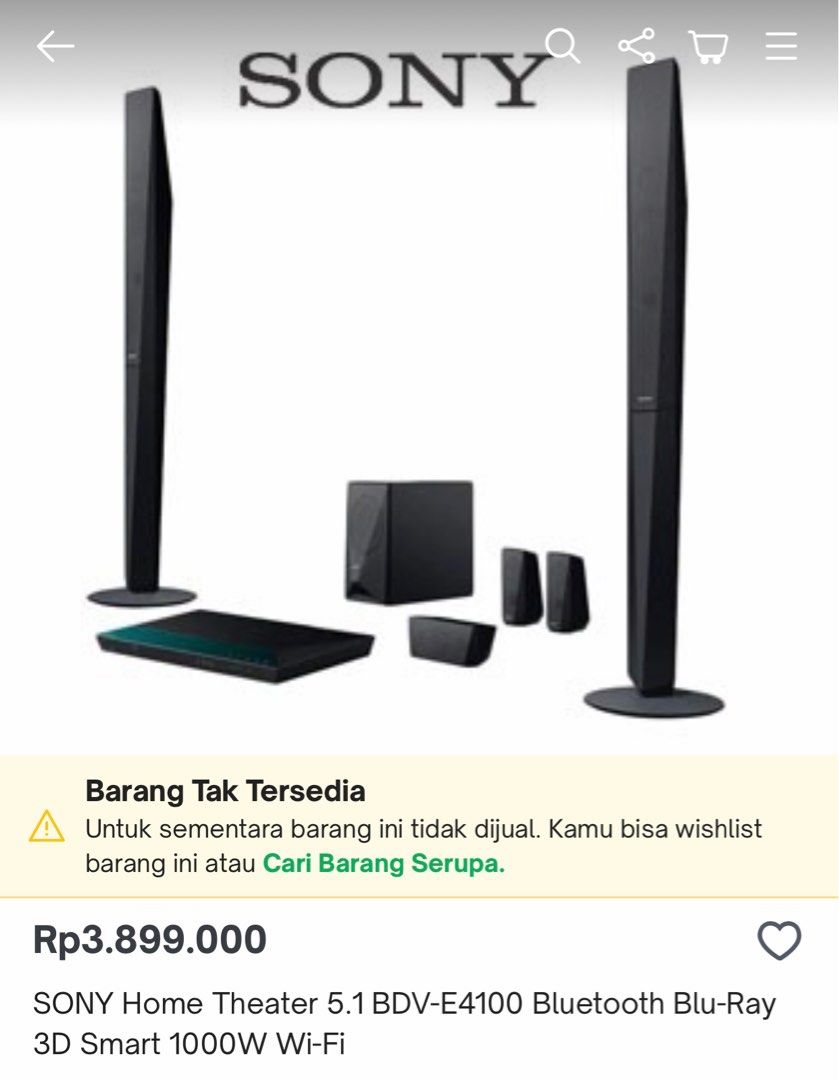 Sony Home Theatre Bluetooth Blu Ray on Carousell