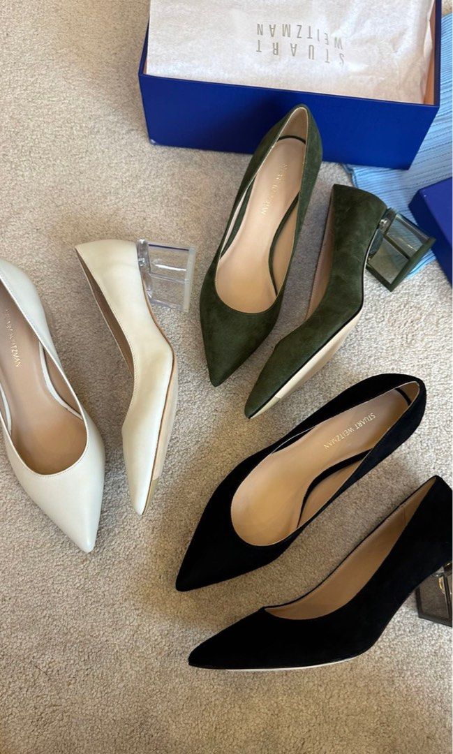Stuart weitzman hot sale white pumps